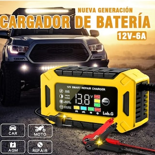Foto 2 | Cargador Inteligente Para Coche Y Motocicleta Batería 12v 6a Lab.g Multicolor
