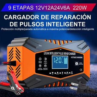 Foto 2 | Cargador De Batería 12v 24v Para Automóvil Motocicleta Eo Safe Imports Esi-19989 Naranja