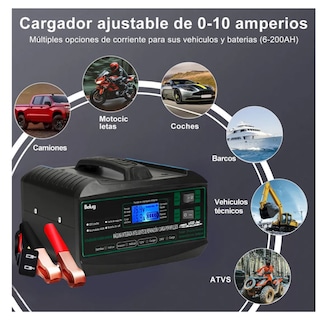 Foto 4 | Cargador de Batería Inteligente Automático para Auto Belug Negro