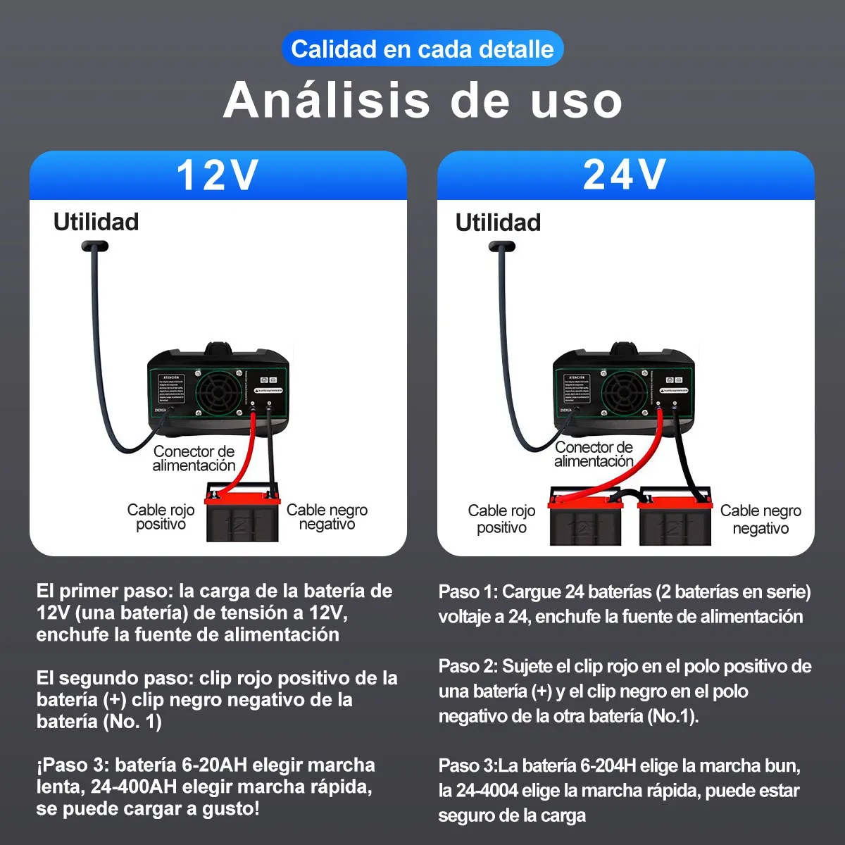 Foto 5 pulgar | Cargador De Baterías Inteligente Automático Para Auto Y Moto Negro