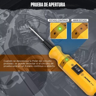 Foto 4 | Probador De Circuito Auto 6-24v Prueba De Polaridad/tierra Eo Safe Imports Esi-13667 Multicolor