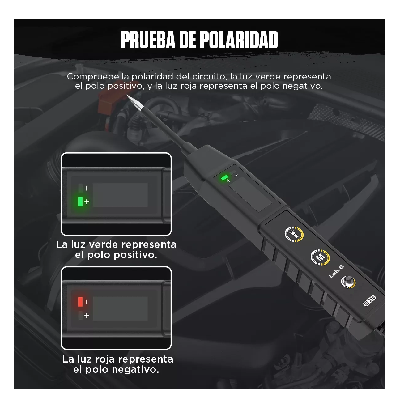Foto 5 | Probador De Sonda De Circuito Prueba De Voltaje 6-30v Negro