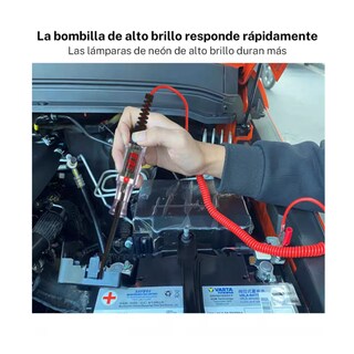 Foto 5 | Probador De Corriente Automotriz Bolígrafo 6v-12v-24v Negro Con Rojo Belug
