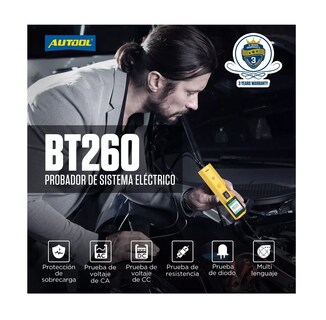 Foto 2 | Tester Para Circuito Automotriz Autool Bt260 Para 6v/12v/24v Belug Amarillo/negro