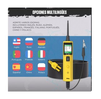 Foto 3 | Tester Para Circuito Automotriz Autool Bt260 Para 6v/12v/24v Belug Amarillo/negro