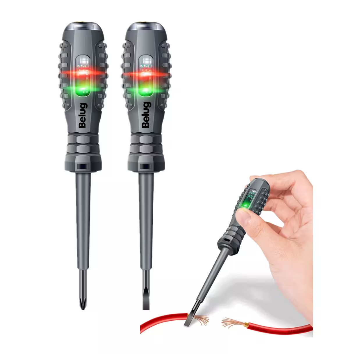 Foto 3 pulgar | Bolígrafo De Prueba Eléctrico Con Luz Belug  De Colores 2 Piezas