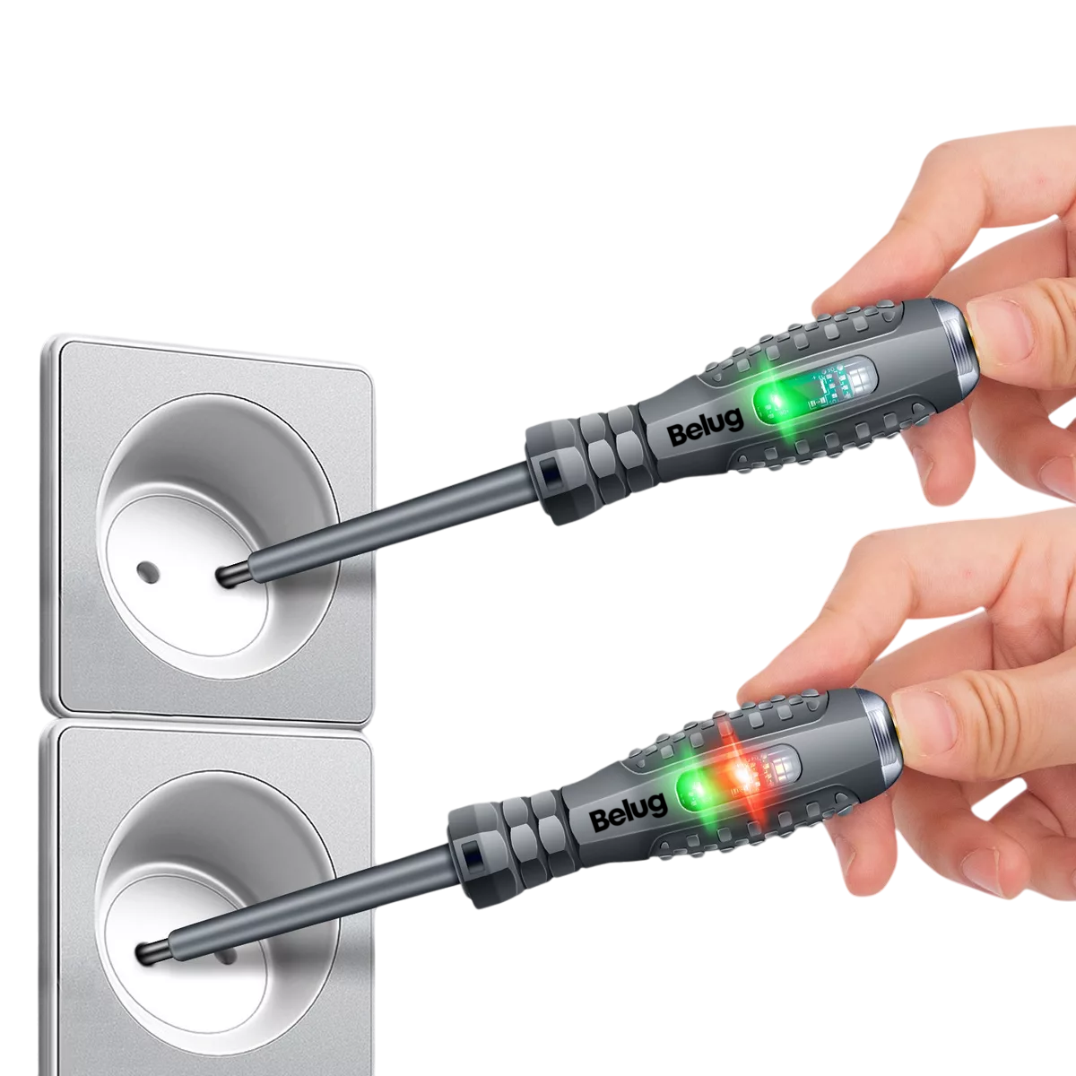Foto 5 pulgar | Bolígrafo De Prueba Eléctrico Con Luz Belug  De Colores 2 Piezas