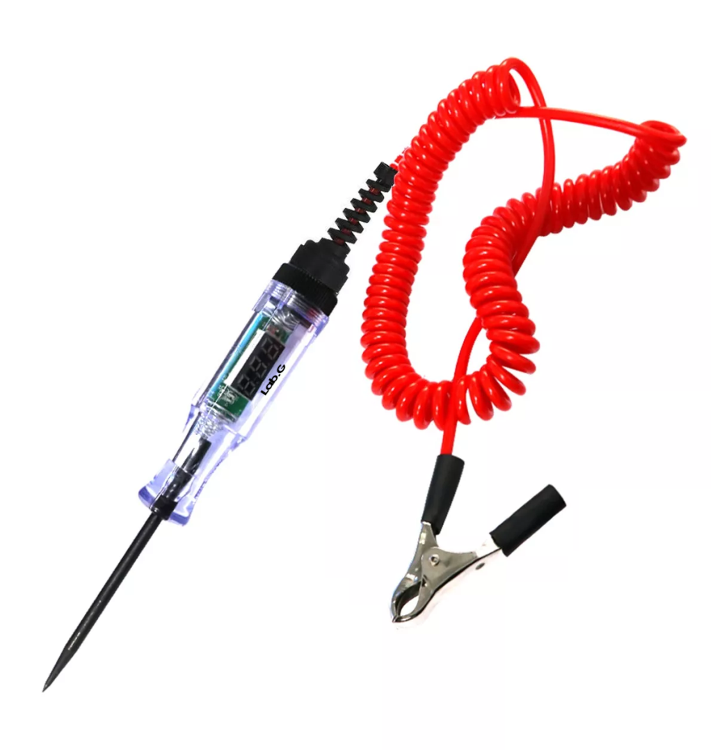 Probador De Corriente Automotriz Bolígrafo 6v-12v-24v Negro Con Rojo
