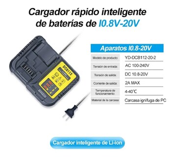 Foto 2 | Cargador de Batería Malubero 10.8v/14.4v/20v