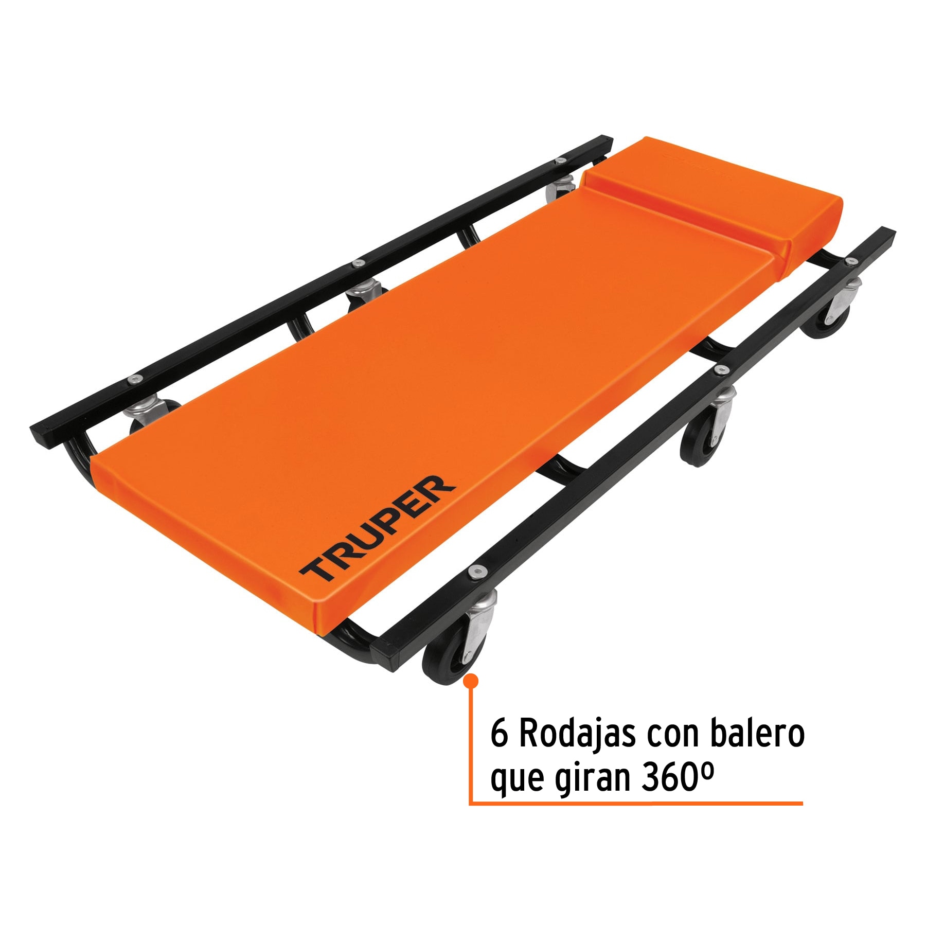 Foto 3 | Cama para Mecánico Truper CATA-36 color Naranja