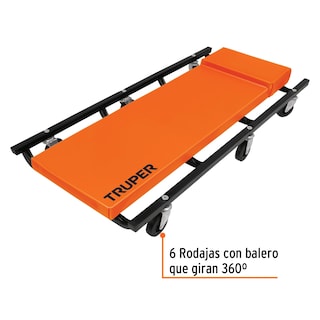 Foto 3 | Cama para Mecánico Truper CATA-36 color Naranja