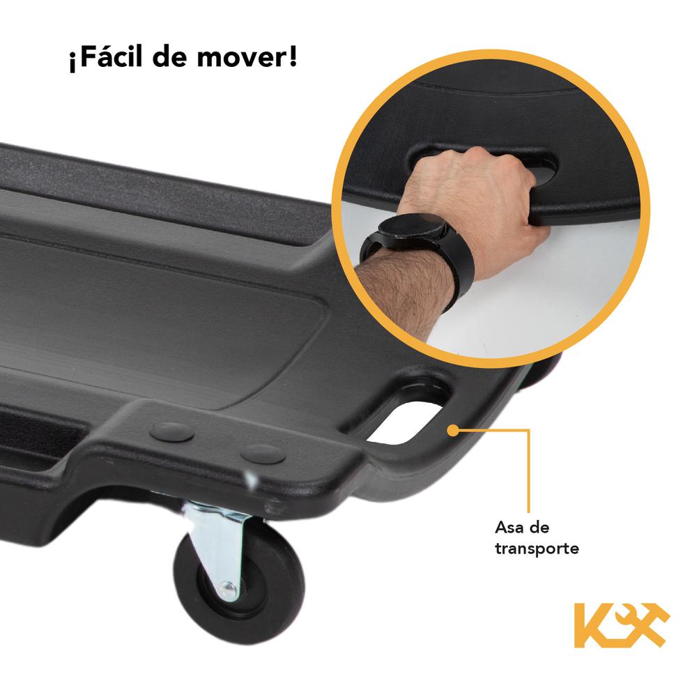 Foto 6 pulgar | Cama para Mecánico Deslizante de Plástico Kingsman 40 Pulgadas 120 Kg