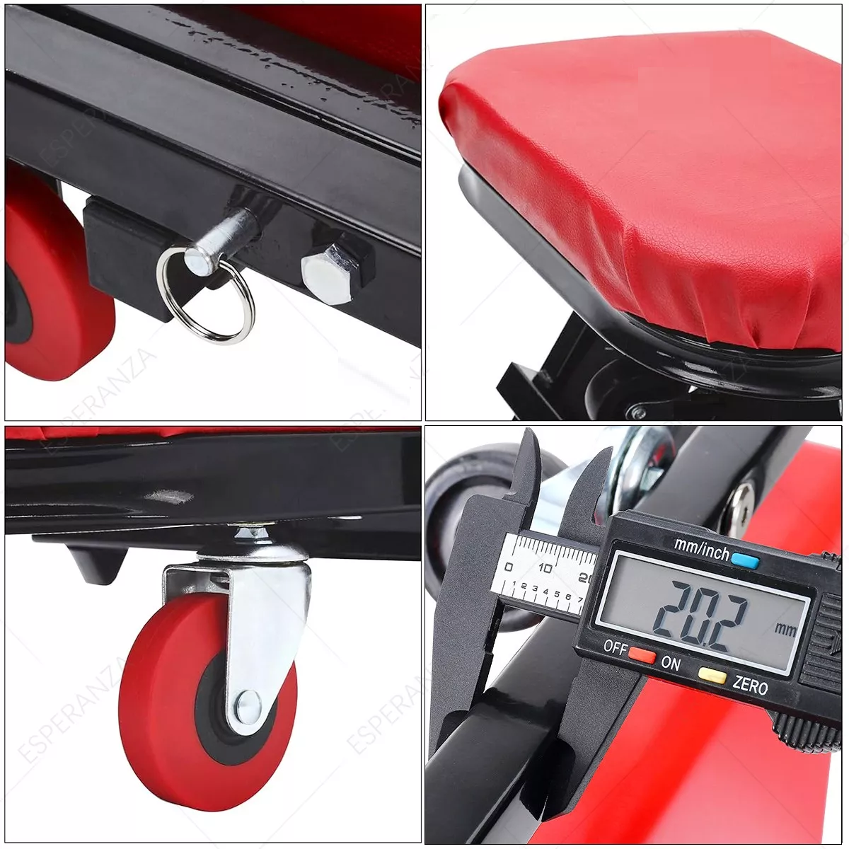 Foto 5 pulgar | Cama Deslizante P/ Mecanico De 36 Pulgadas 150kg 6 Ruedas Eo Safe Imports Esi-13654 Rojo