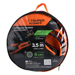 Foto 3 | Cables Pasa Corriente 3.5 m 350 6 Awg Truper con Funda