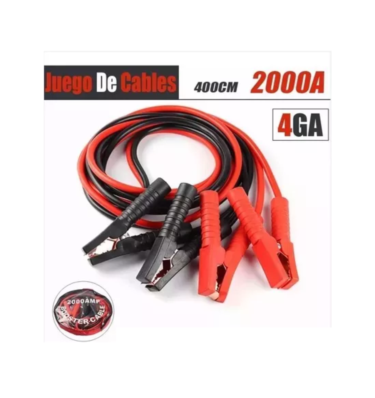 Foto 3 pulgar | Cables Pasa Corriente 4 M Calibre 4 Awg 2000 A