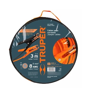 Foto 3 | Cable Pasa Corrientes Truper 3 Mt Calibre 8