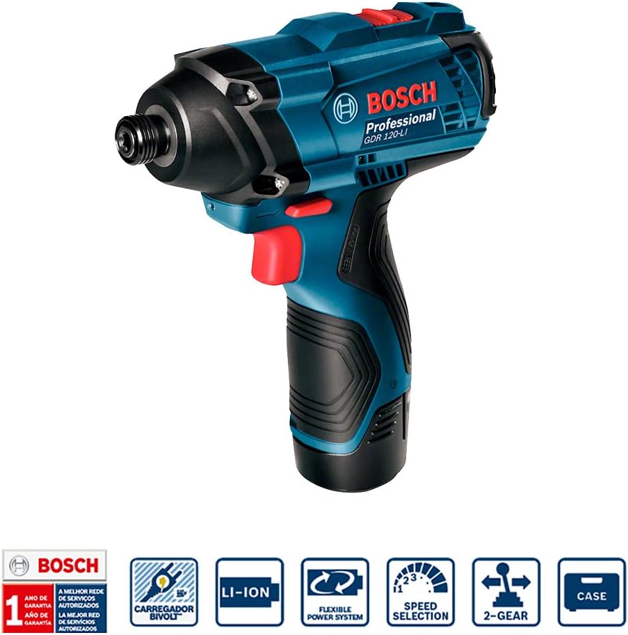 Foto 6 pulgar | Taladro Atornillador Bosch 3/8” 12v + Pistola Impacto 1/4” 12v + Maleta + 2 Bateria Carga + 23 Accesorios