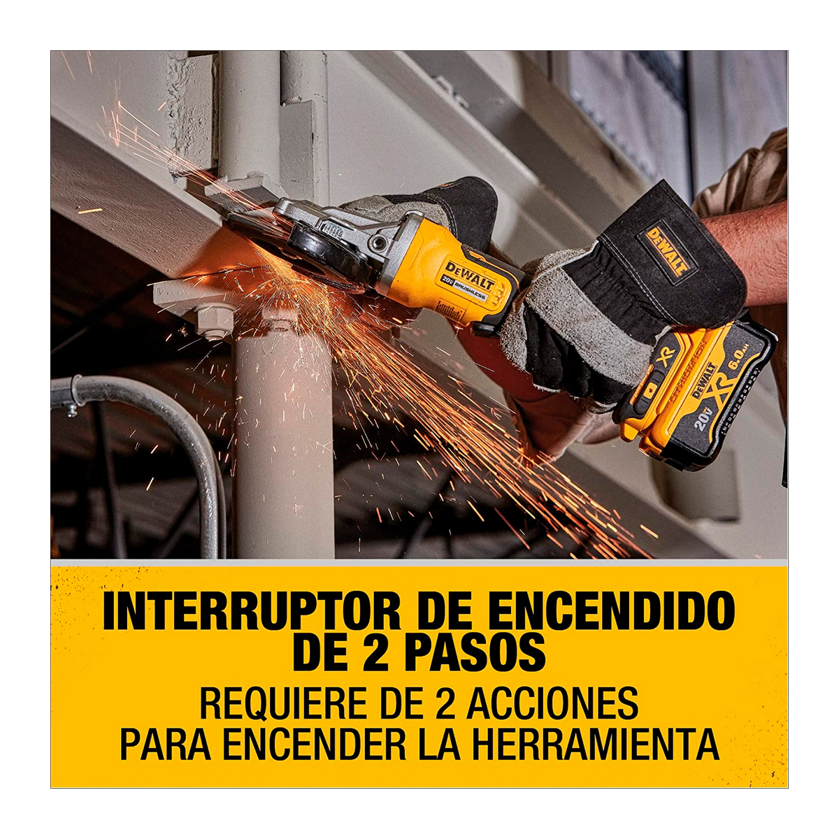 Foto 4 | Mini Esmeriladora Angular Dewalt Inalambrica 4.1/2” 20v9000 Rpm 5/8-11 Sistema E-clutch