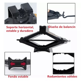 Foto 2 | Gato Mecánico Eo Safe Imports Esi-6618 Tijera Manual Carro Chico Negro