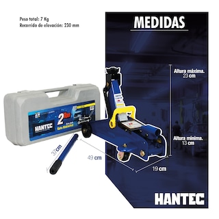 Foto 5 | Gato Hidráulico Hantec con Estuche 2 Toneladas