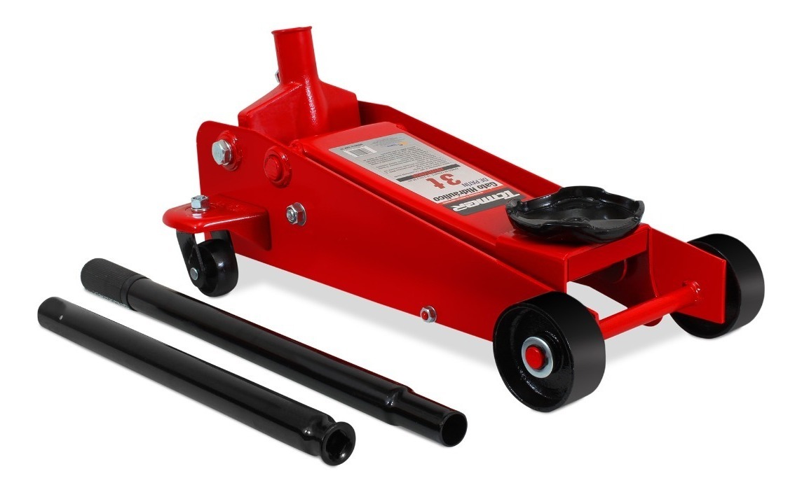 Gato Hidráulico Patin Tamer color Rojo 3 Ton con Caja