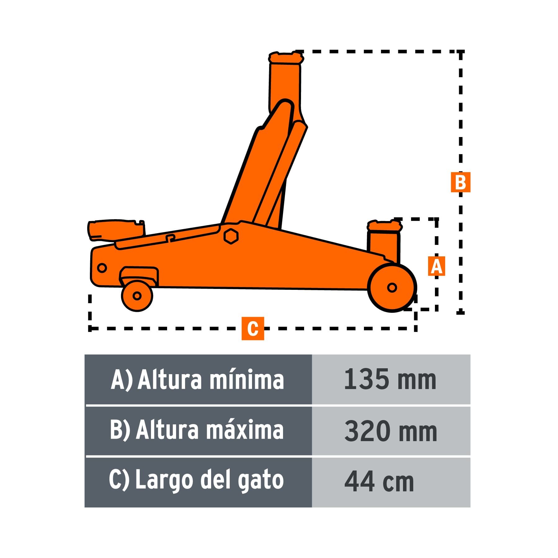 Foto 3 pulgar | Gato Hidráulico de Patín Truper GAPA-2E color Naranja 2 TON