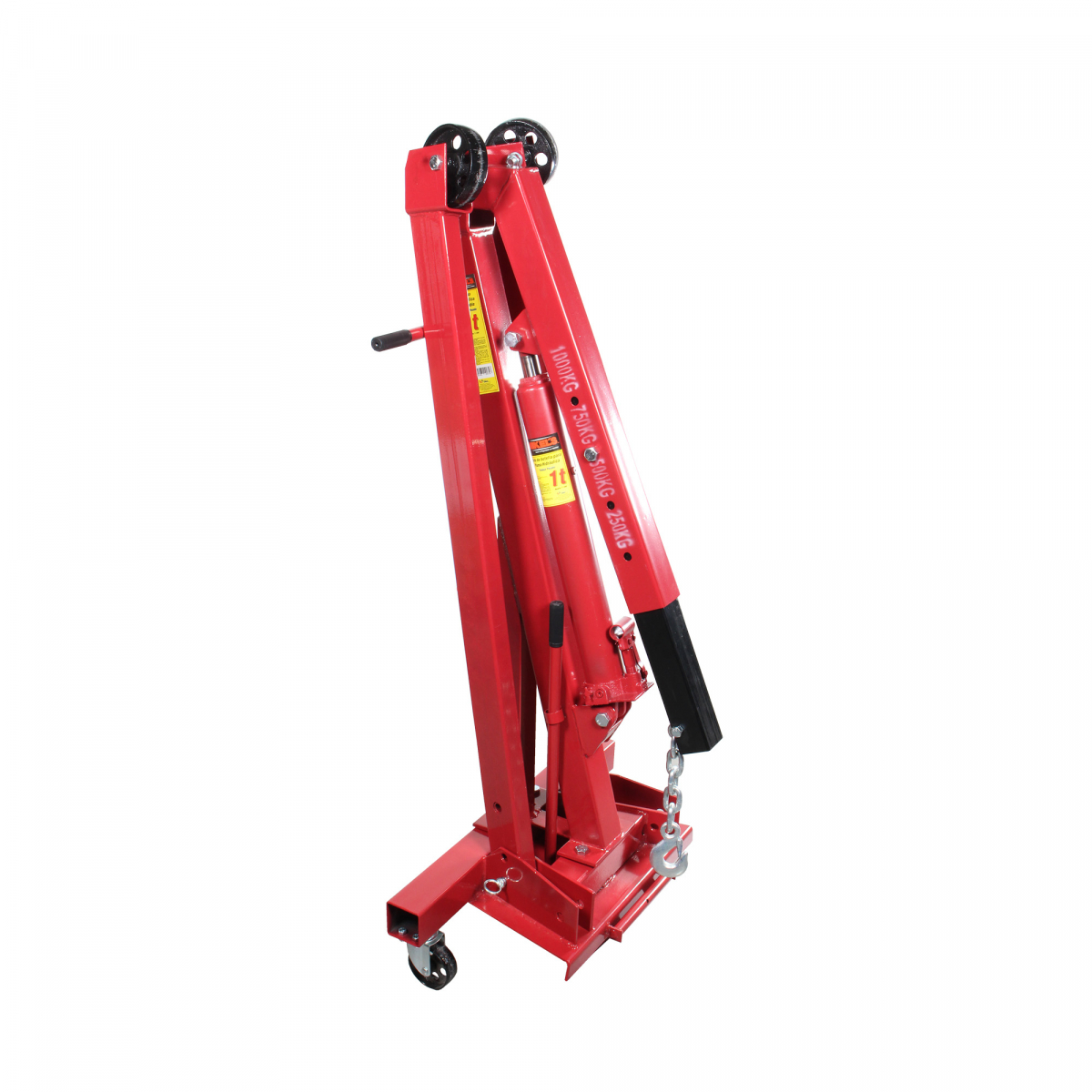 Pluma Mikels Hidráulica Para Motor Plegable (1 Ton) color Rojo