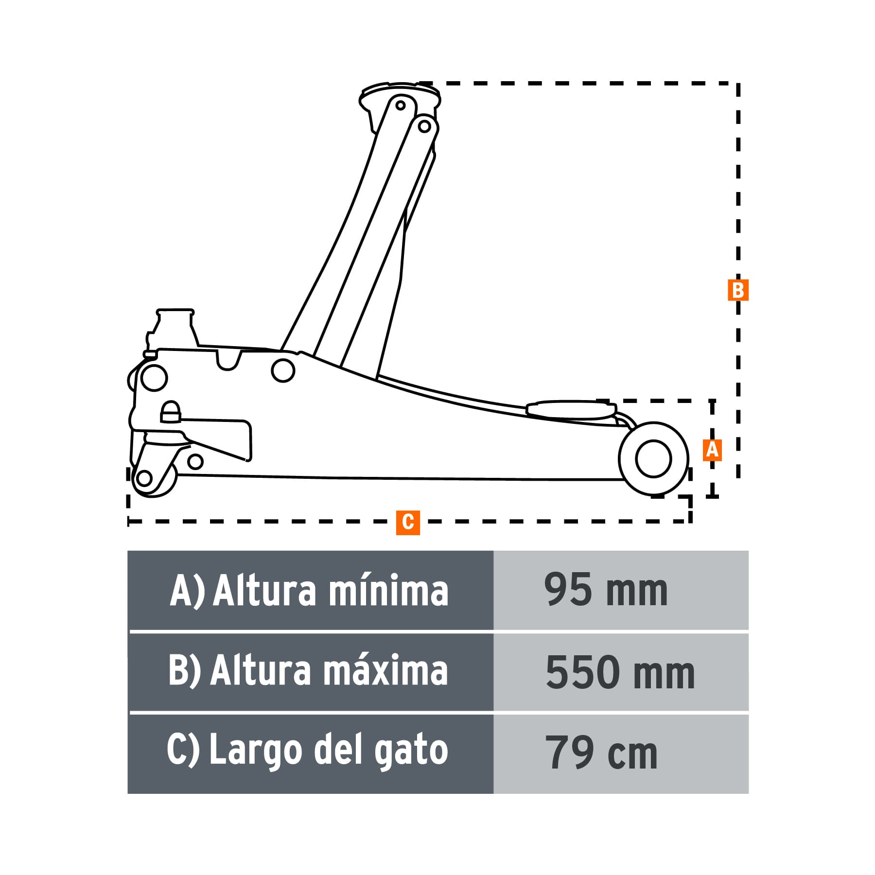 Foto 4 pulgar | Gato Hidráulico Profesional Truper GAPRO-3.5PB color Naranja de Patín 3.5 TON Elevación Rápida