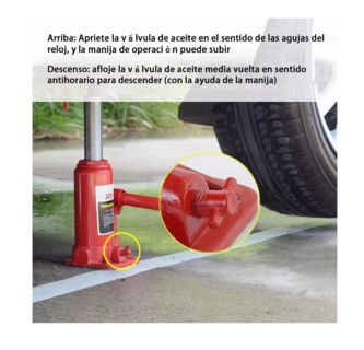 Foto 4 | Gato Hidráulico de Botella Soldado con Capacidad de 10 T Rojo