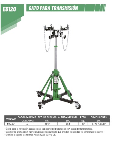 Foto 4 pulgar | Gato Hidraulico Mtr Para Transmisiones Con Soporte Para Fosas Cap. 1 Tonelada