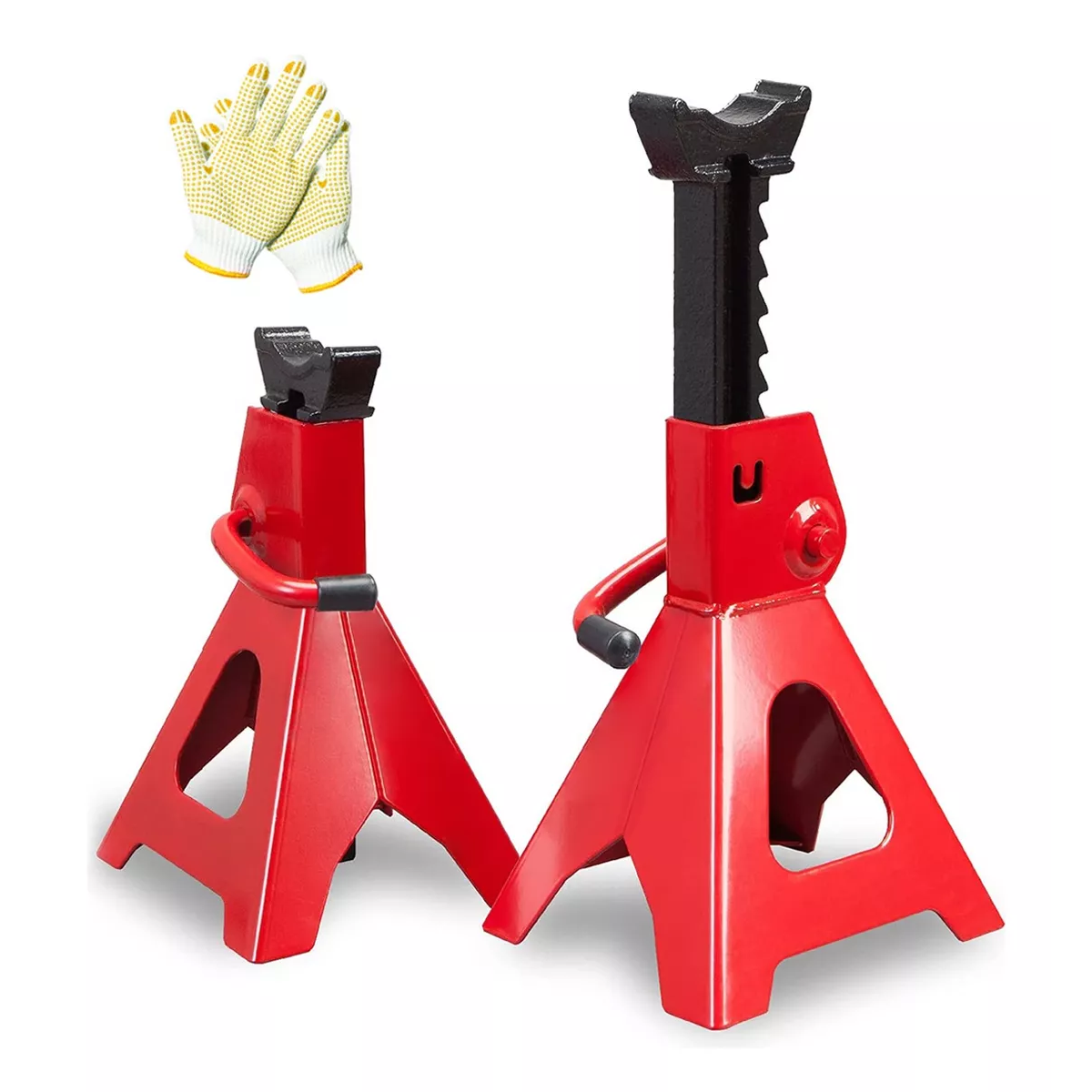 2 Piezas Torres para Auto Torre Automotrices de 3 Toneladas Rojo