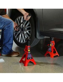 Foto 3 | 2 Piezas Torres para Auto Torre Automotrices de 3 Toneladas Rojo