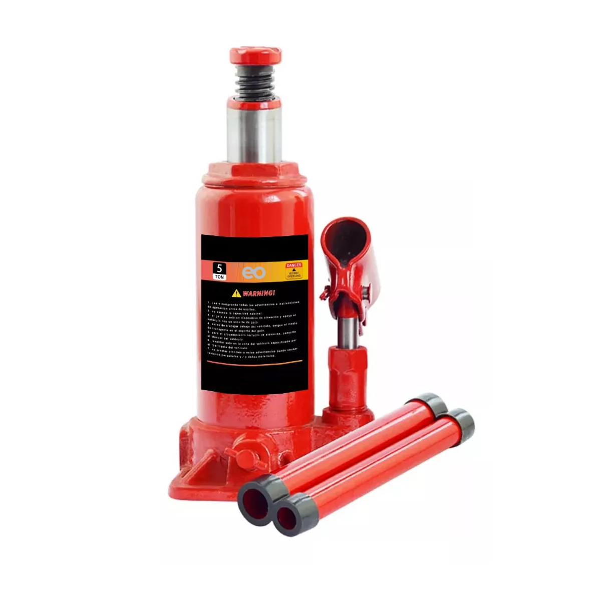 Gato Hidráulico De Botella Soldado, Capacidad De 5 Toneladas Eo Safe Imports Esi-12273-1 Naranja