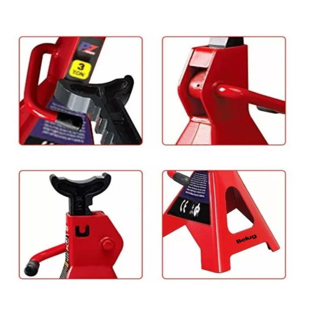 Foto 2 | 2 Piezas Torres Para Auto Lab,g  Torre Automotrices De 3 Toneladas Rojo