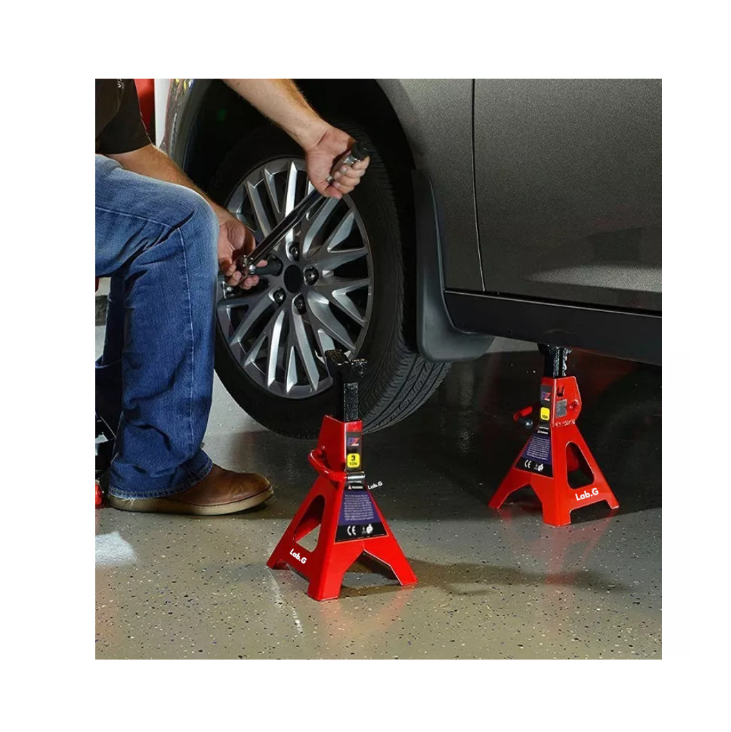 Foto 3 | 2 Piezas Torres Para Auto Torre Automotrices  Lab.g De 3 Toneladas Rojo
