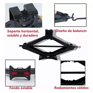 Foto 2 | Gato Mecanico Tijera Manual Carro Chico Eo Safe Imports Esi-6618-1 Negro