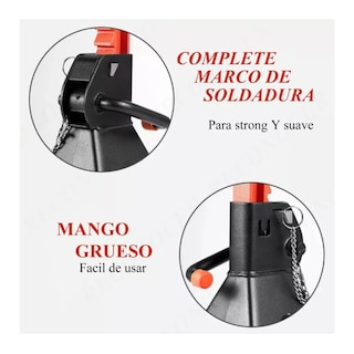 Foto 4 | Gato Automotriz Con Capacidad De 3 Ton, 2 Pzs Rojo/negro Belug