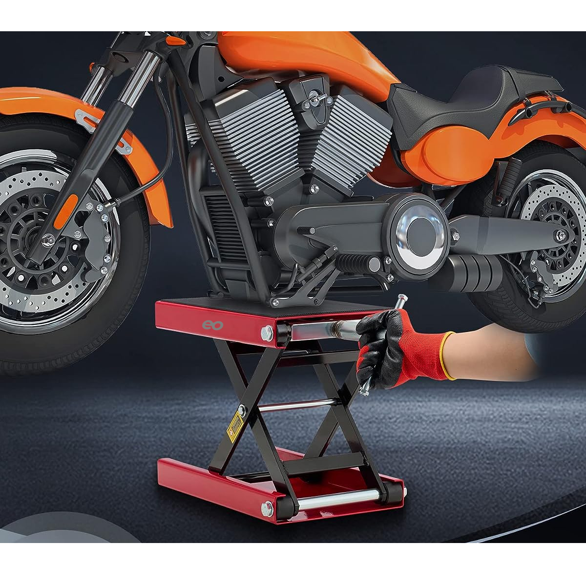Foto 3 pulgar | Gato Mecánico Elevador Para Motocicleta Eo Safe Imports Esi-12252-1 Rojo