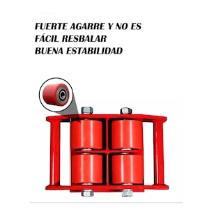 Foto 5 | Tortuga Patin Para Mover Carga Pesada 6t Rojo