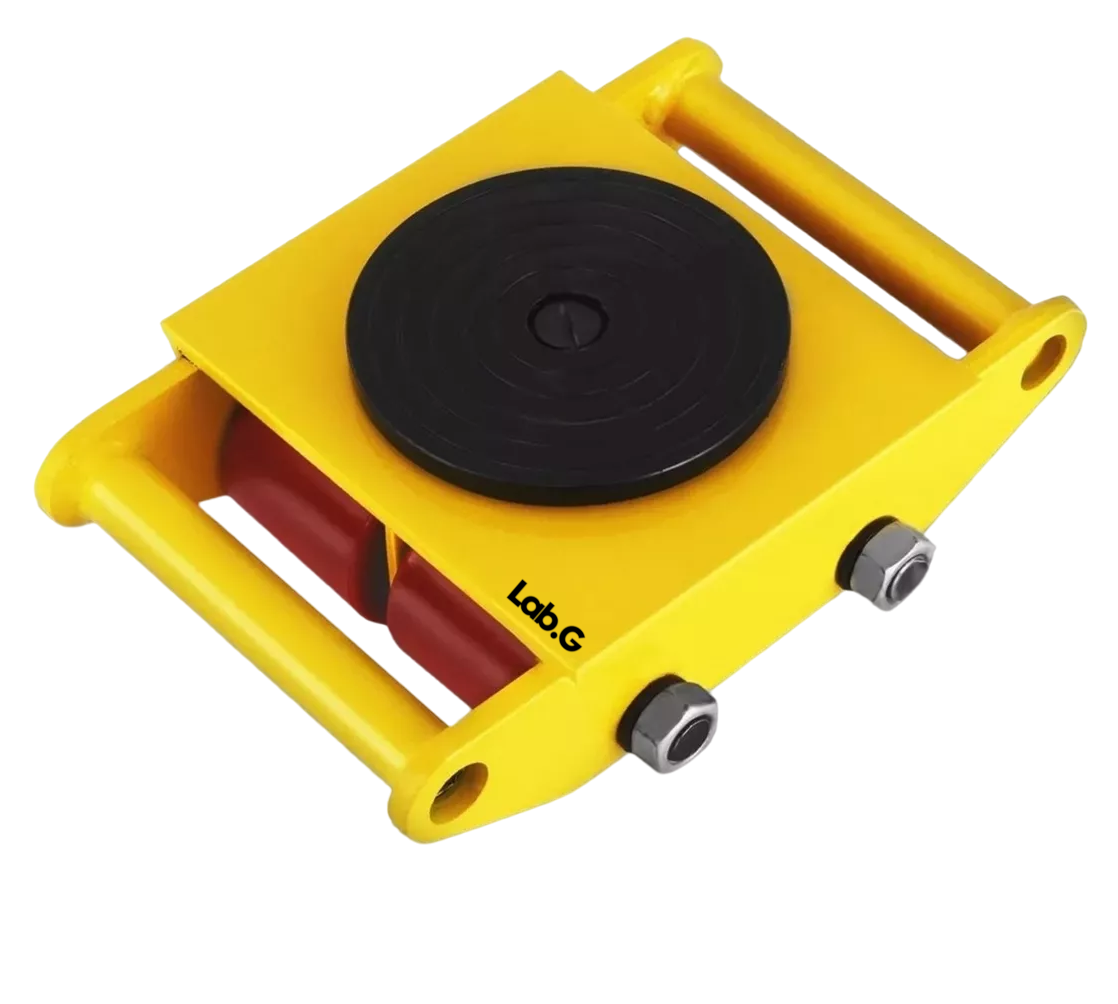 Patin Tortuga Lab.g 4 Ruedas Para Mover Carga Hasta 6t Toneladas Amarillo