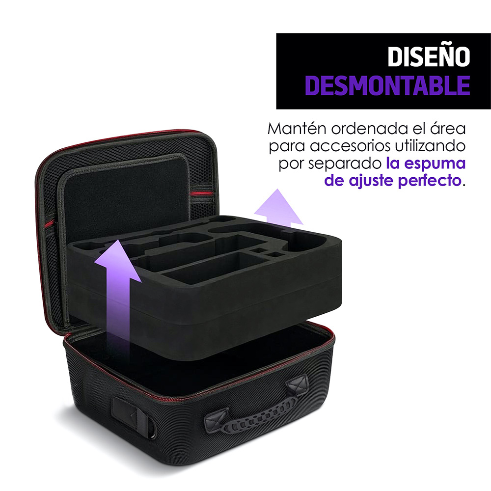 Foto 4 | Funda Rígida de Viaje para Nintendo Switch Redlemon 80013 color Negro con Compartimentos