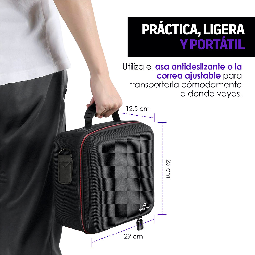 Foto 7 pulgar | Funda Rígida de Viaje para Nintendo Switch Redlemon 80013 color Negro con Compartimentos