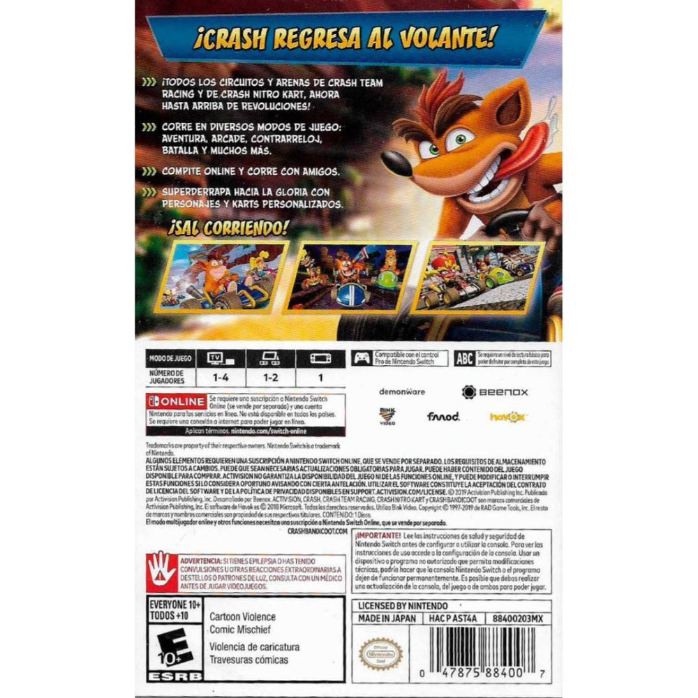 Foto 2 | Crash Team Racing Nitro Fueled para Nintendo Switch