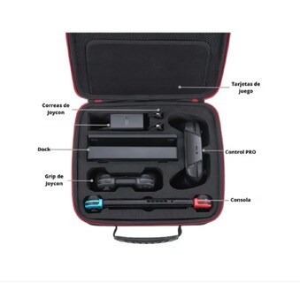 Foto 3 | Estuche para Accesorios de Nintendo Switch Malubero color Negro Rígida