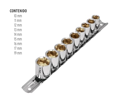 Foto 2 | Juego de 9 Dados Milimétricos Pretul Jd-3/8x10mm-p Mecánica