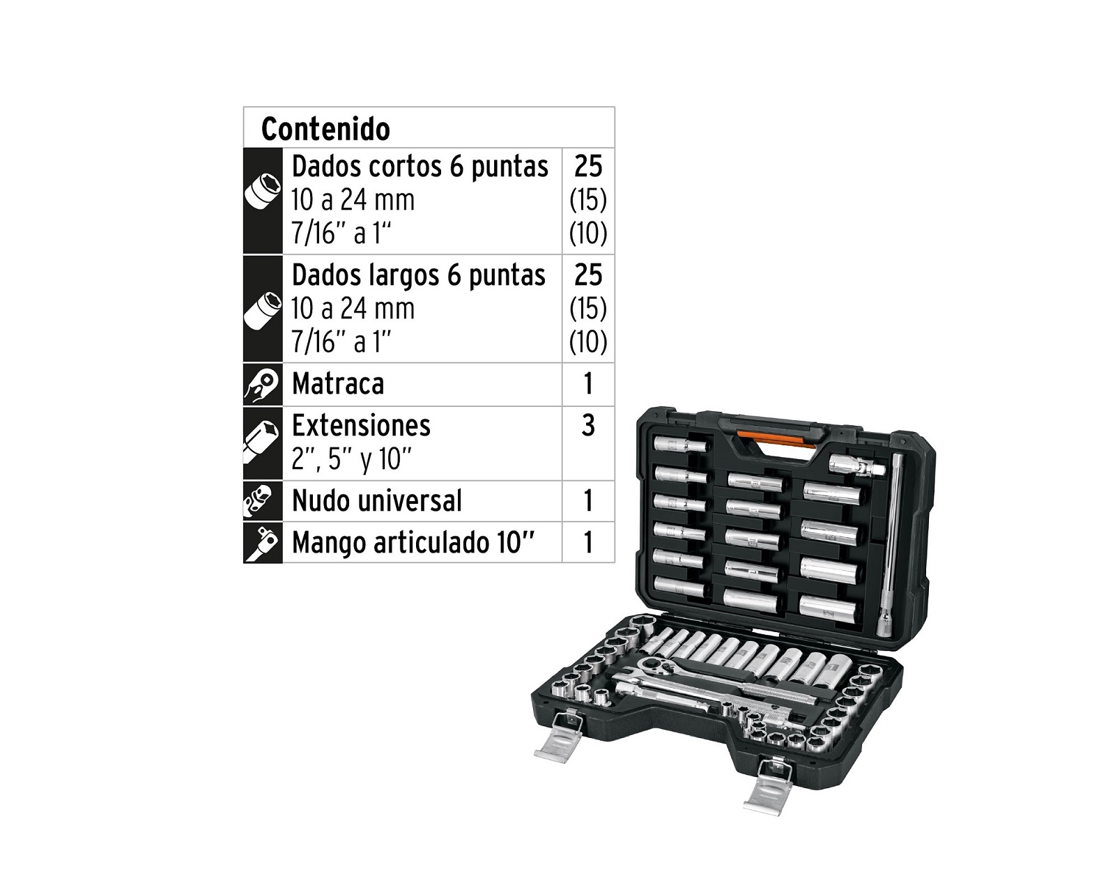 Foto 3 pulgar | Juego De Herramientas Truper Para Mecánico 56 Pzas Dados Matraca