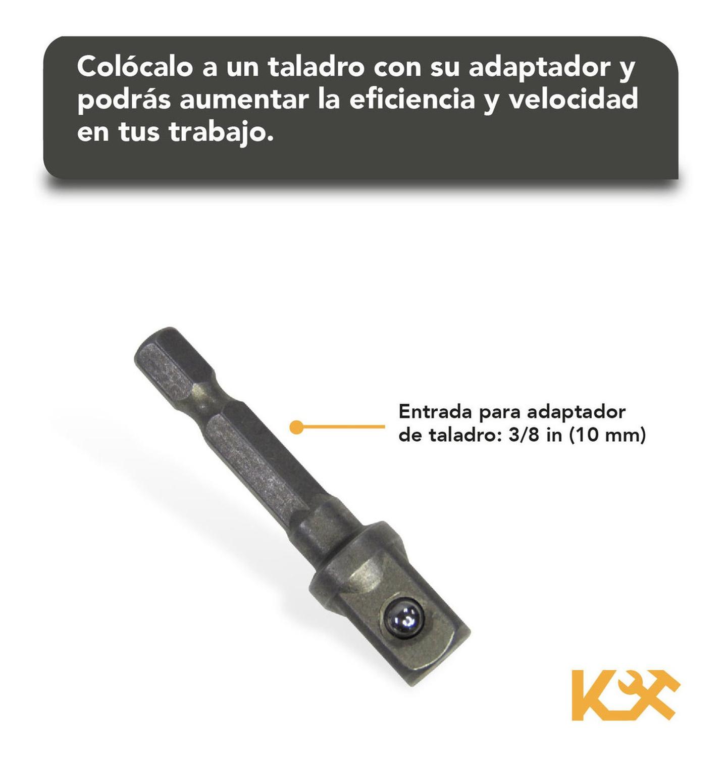 Foto 5 pulgar | Herramienta Matraca Dado Hexagonal Universal 1/4-3/4in 3 Pzs Kingsman