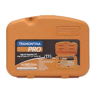 Foto 3 | Estuche con Datos y Accesorios Tramontina Pro 1/4'' 17 Piezas color Naranja