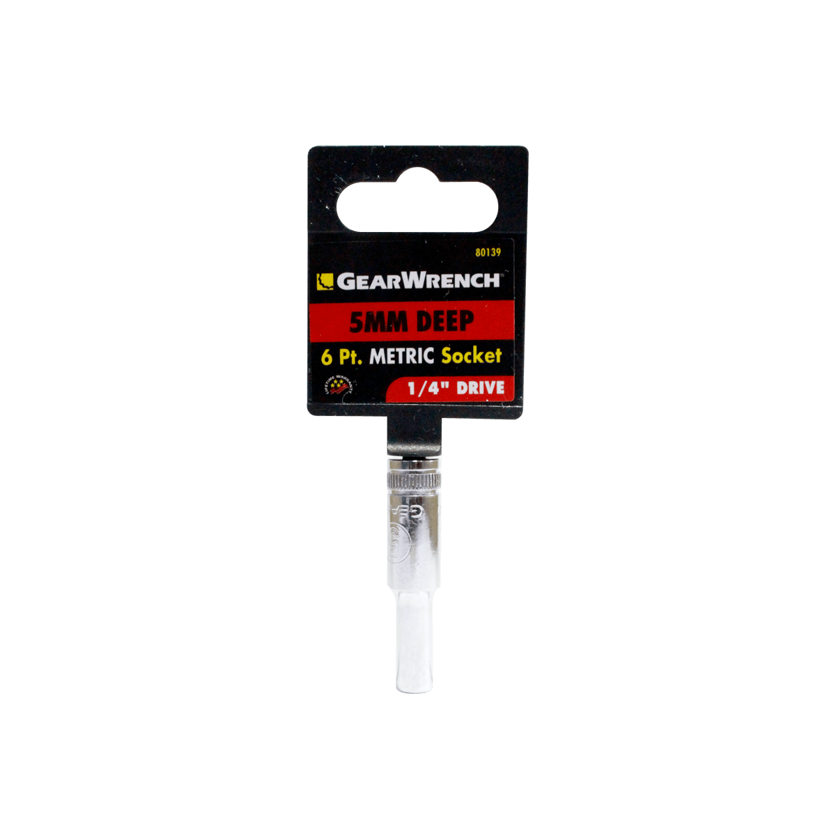 Dados Lg 6 Pts.1/4 Gearwrench 80139 5 Mm