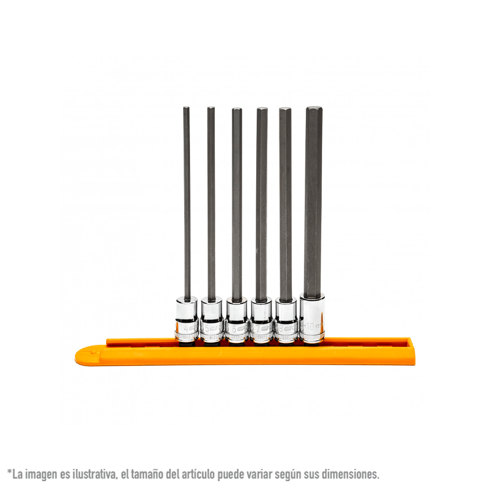 Foto 2 pulgar | Juego Dados Largos Hex. Mm 3/8 Plg. 6 Pz. Gearwrench 82554